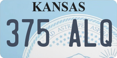KS license plate 375ALQ