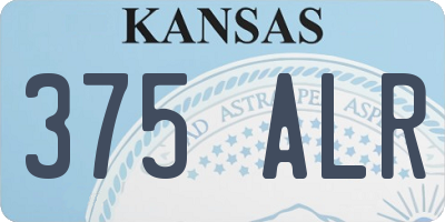 KS license plate 375ALR