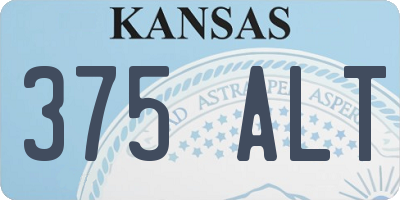 KS license plate 375ALT
