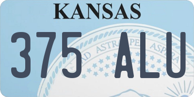 KS license plate 375ALU