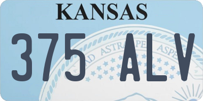 KS license plate 375ALV