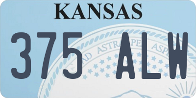 KS license plate 375ALW
