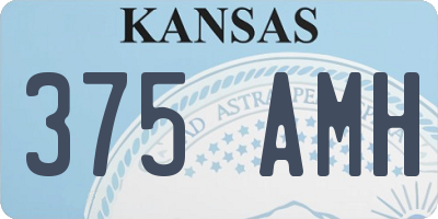 KS license plate 375AMH