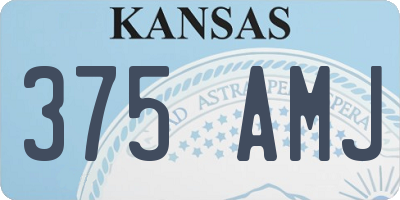 KS license plate 375AMJ