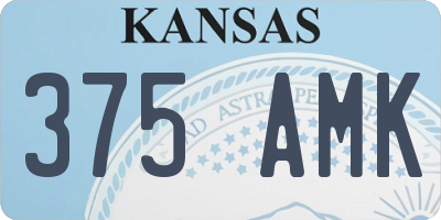 KS license plate 375AMK