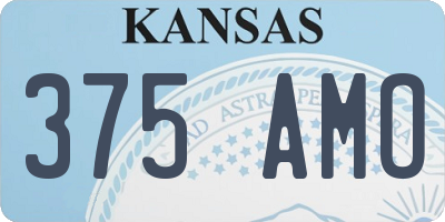 KS license plate 375AMO