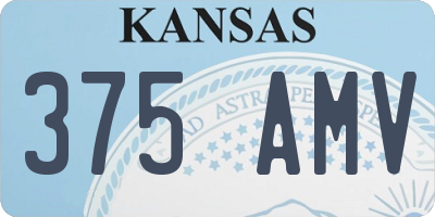 KS license plate 375AMV