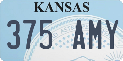 KS license plate 375AMY
