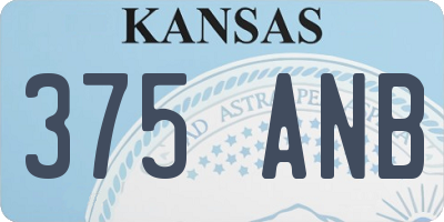 KS license plate 375ANB