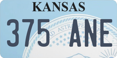 KS license plate 375ANE