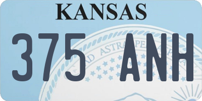 KS license plate 375ANH