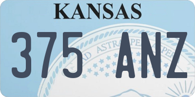 KS license plate 375ANZ