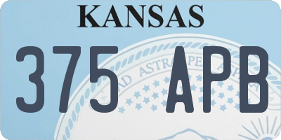 KS license plate 375APB