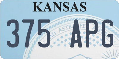 KS license plate 375APG