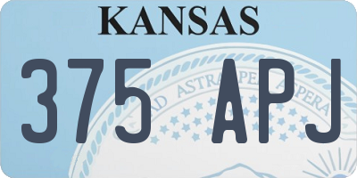 KS license plate 375APJ
