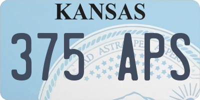 KS license plate 375APS