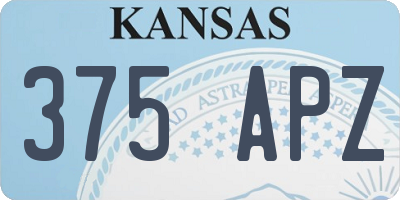 KS license plate 375APZ