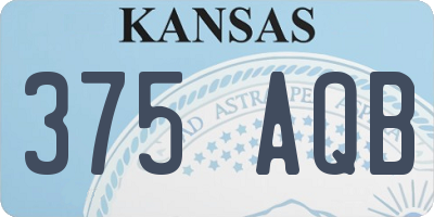 KS license plate 375AQB