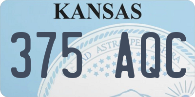 KS license plate 375AQC