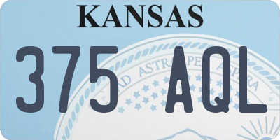 KS license plate 375AQL