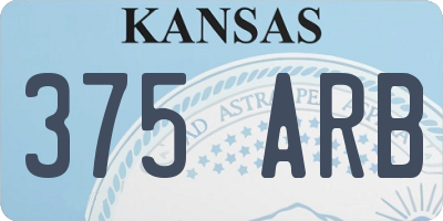 KS license plate 375ARB