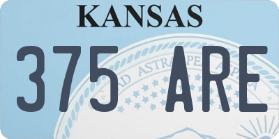 KS license plate 375ARE