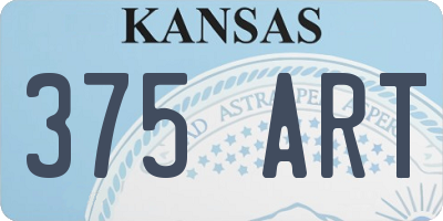 KS license plate 375ART
