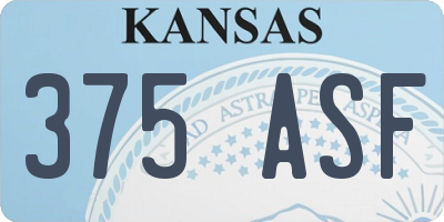 KS license plate 375ASF