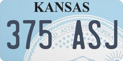 KS license plate 375ASJ