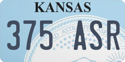KS license plate 375ASR