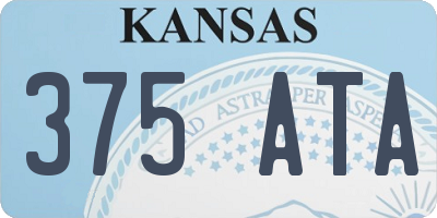 KS license plate 375ATA