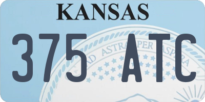 KS license plate 375ATC