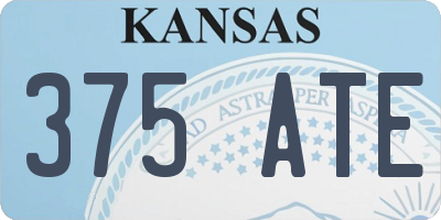 KS license plate 375ATE