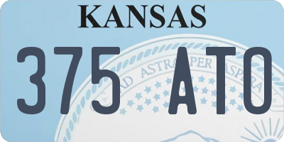KS license plate 375ATO