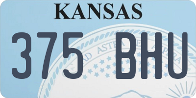 KS license plate 375BHU