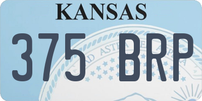 KS license plate 375BRP
