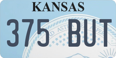 KS license plate 375BUT