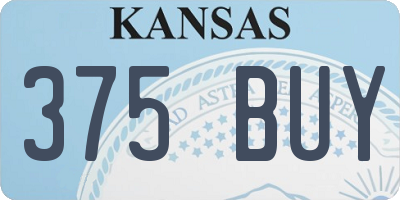 KS license plate 375BUY