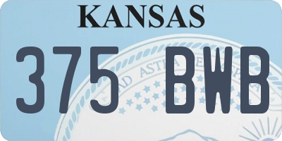 KS license plate 375BWB