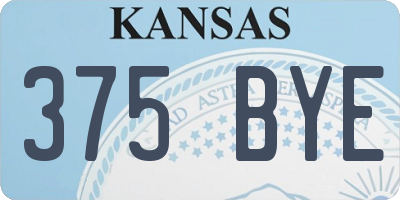 KS license plate 375BYE