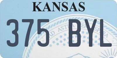 KS license plate 375BYL