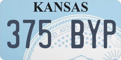 KS license plate 375BYP