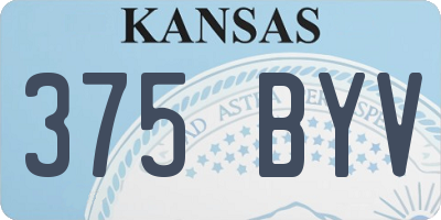 KS license plate 375BYV