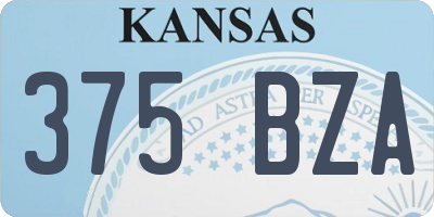 KS license plate 375BZA