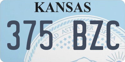 KS license plate 375BZC