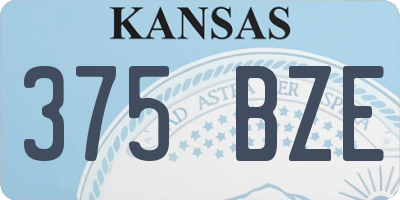 KS license plate 375BZE