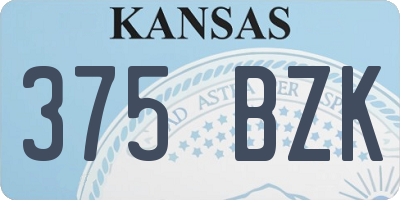 KS license plate 375BZK