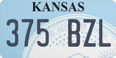 KS license plate 375BZL