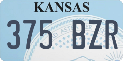 KS license plate 375BZR