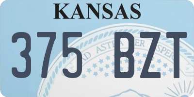 KS license plate 375BZT